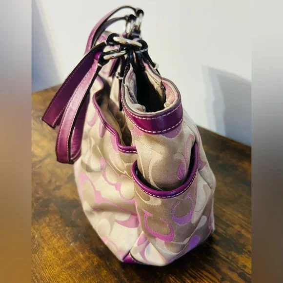 Vintage Coach Purple Leather Patch - Picture 8 of 12